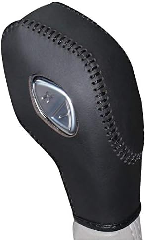 Black Genuine Leather Gear Shift Knob Cover for 2012 2013 2014 2015 2016 Ford Focus / 2014 2015 2016 Ford Fiesta / 2013 2014 2015 2016 Ford Fusion S,Ford Fusion SE / 2013 2014 2015 2016 Ford: Automotive