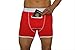 Speakeasy Briefs: Men's Stash Underwear with a Secret Front Pocket (Medium, Red)
