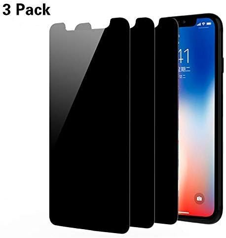 [3-Pack] iPhone XS & iPhone X Privacy Screen Protector, Webeli Anti Spy Anti-Glare Tempered Glass for iPhone X/XS 5.8 inch