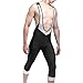 Men’s 3D Padded 3/4 Capri Cycling Bike Bib Shorts, Excellent Performance and Better Fit
