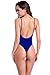 SHEKINI Women's High Cut One Piece Bathing Suit Backless Thong Brazilian Swimsuit (Jewelry Blue, Large)