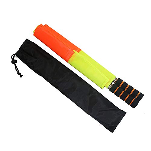 Dalkeyie 1Pair Soccer Referee Flags Professional Fair Play Football Linesman Flags with Storage Bag Sports Game Referee Equipment(Yellow&red)