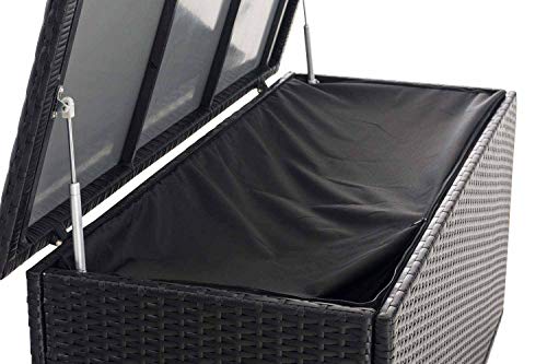 CLP Poly-Rattan Auflagenbox Comfy I 320 oder 785 Liter I Für Gartenpolster I Wasserdicht, Farbe:schwarz, Größe:125 cm – Bild 7