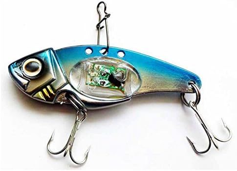 TOPBY LED Light Up Fishing Lure Bait Attracting Fishing Light Lamp (Blue)