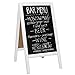 Ilyapa Wooden A-Frame Sign with Eraser & Chalk - 40 x 20 Inches Magnetic Sidewalk Chalkboard – Sturdy Freestanding White Sandwich Board Menu Display for Restaurant, Business Or Wedding