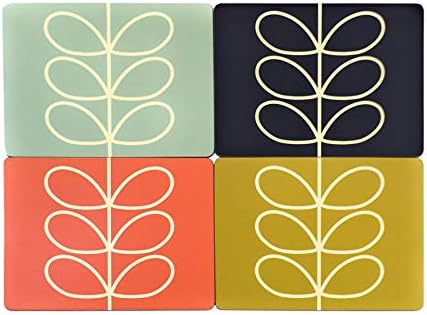 OFFICIAL LICENSED ORLA KIELY LINEAR STEM LEAF PLACEMATS PRESENT GIFT BOXED X 4