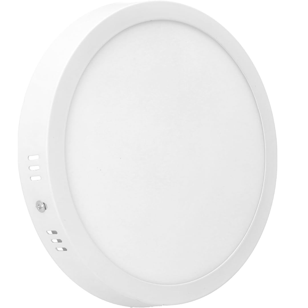 Jandei - 18W Round LED Downlight White Light (Equivalent to 140W), Aluminium, Matte White Ring (Natural White 4200K)