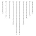 Sunmns Stainless Steel Necklace Bracelet Extender Chain Set, 10 Pieces, Silvery