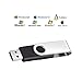 FEBNISCTE Flash Drive 1GB Memory Stick Bulk Pack of 10 Thumb Drives USB 2.0, Portable Jump Drive 1 GB Swivel Zip Drive Data Storage U Disk, Multipack Black Swivel Pen Drive with Led Indicator