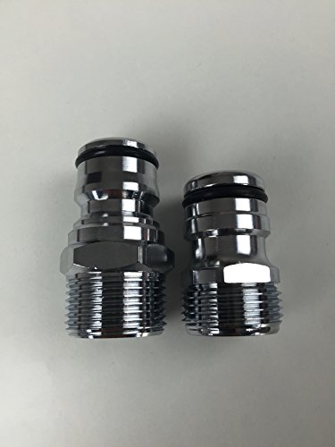 Geräteanschlussstück kompatibel zum "PROFI" Gardena-System 3/4" auf 3/4"AG in Chrom/Messing – Bild 5