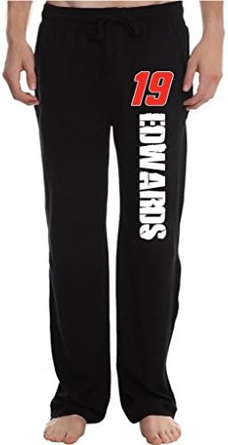 XIJXIN Men's CARL EDWARDS Running Workout Sweatpants Pants L Black