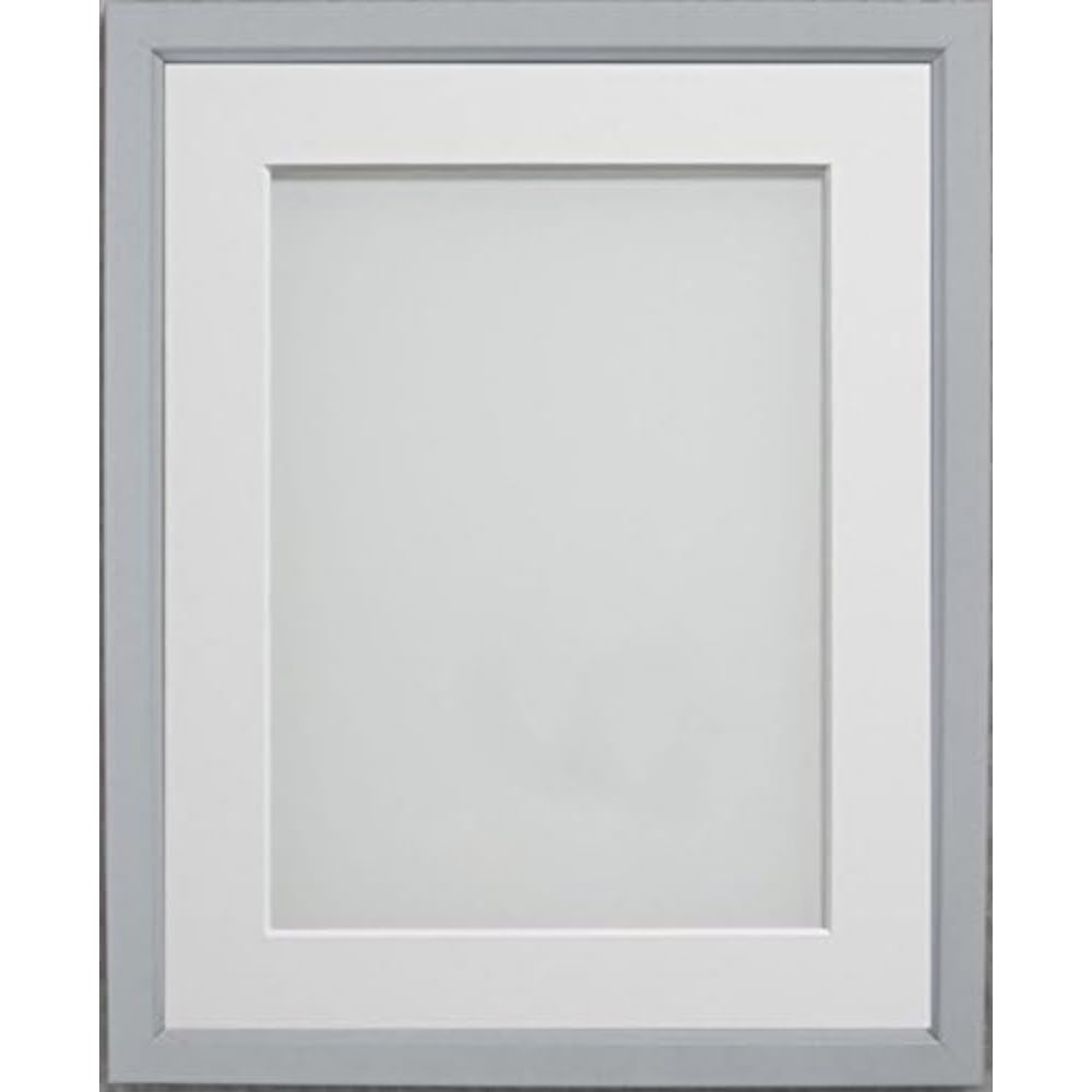 Frame Company Drayton Range 10 x 8 inch Grey Picture Photo Frame with White Mount For Image Size 7 x 5 inch