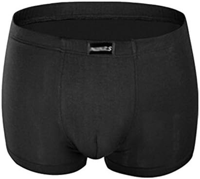 LDHE-underwear underpants Men's Boxers Of Bamboo Fiber Silk Boxer Spandex spande Shorts briefs,black,3XL