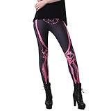 JOYHY Women's Stretchy Digital 3D Printed Plus Size Leggings Footless Tights