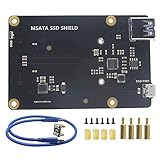 Geekworm Raspberry Pi 3 B+ (B Plus)/3B mSATA SSD Storage Expansion Board, X850 V3.1 USB3.0 Mobile Hard Disk Module for Raspberry Pi 3 Model B+/ 3 Model B/ ROCK64