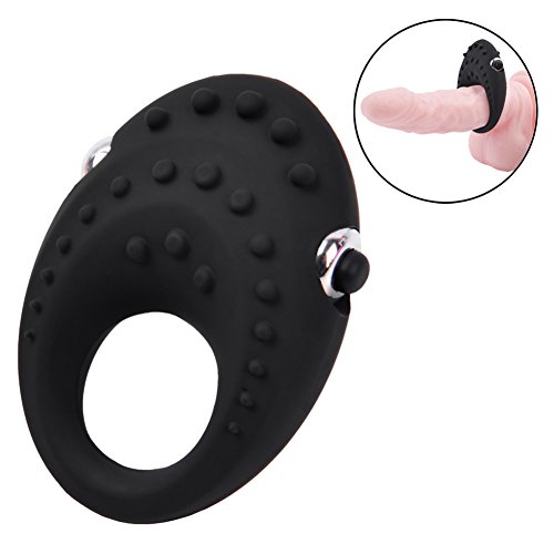 Cob vibrating cock ring silicone| dual noduled sleeve b…