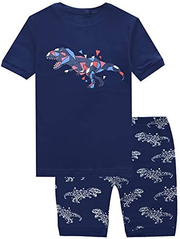 PHOEBE CAT Truck Boys Pajamas Toddler Sleepwear Clothes T Shirt Pants Set for Kids