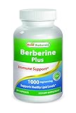 Best Naturals Berberine Plus 1000 mg per serving 60 Capsules - Berberine HCL Extract Helps Support Healthy Blood Sugar Levels, Digestion & Immunity