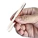 Tweezers Set 4 piece, AMMAX Stainless Steel Slant Tip and Pointed Eyebrow Tweezer Set with PU Leather Pouch, Great Precision for Facial Hair, Ingrown Hair, Splinter and Tick Remover (Rose Gold)