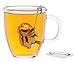 HIC Tea Infuser with Drip Tray, Rock Climber, 18/8 Stainless Steel