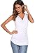 Qearal Summer Tank Tops for Women Cowl Neck Sleeveless Fitted Blouse Shirt (White, S)