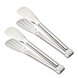 Kitchen Tongs Stainless Steel，9.45 Inch,Buffet Party Catering Serving Tongs Salad Tongs Cake Tongs Bread Tongs （2 Set ）