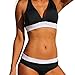 Tueenhuge Retro Vintage Elegant Bikini Two Piece Swimsuits High Waisted Swimwear