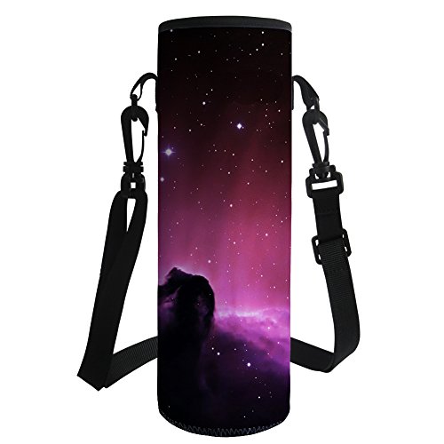HUGS IDEA Neoprene Insulated Water Bottle Carrier Shoulder Strap Bottle Cover