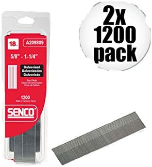 SencoA209809 2X 1200Pk Galvanized Brads Variety 18Ga. X 5/8 Inch-1/4 Inch.