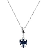Simran International CF Monterrey de La Liga MX Rhinestone Pendant Necklace with Team Logo Charm, 18" + 2" Extension