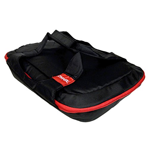 Pyrex 3qt Portables Black/Red Insulated Casserole Carry Tote - Made in USA