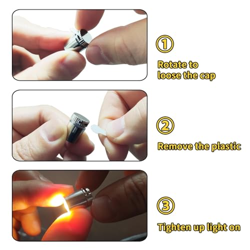 TERRIFI 10 Pack Wireless Mini LED Spotlights - Battery Operated Warm White Wireless Miniature Lights for Art, Jewelry Display, Closets & DIY Projects (Warm White)