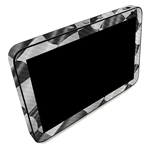 MightySkins Carbon Fiber Skin for Amazon Echo Show 8 (Gen 1) - Race Flag | Dura…
