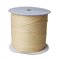 Jillson Roberts .25" x 1000 Yard Bulk Spool Paper Raffia Ribbon Available in 16 Colors, Natural