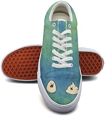 I'm Eggshuasted I'm Whipped Lovely Men's Fashion Sneakers Lace-up Lightweight Canvas Lace Up Shoes