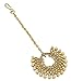 Muchmore Girl's Ethnic Fashion Beautiful Gold Plated Crystal Stone Polki Earrings with Maangtikka Jewelry