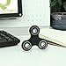 Fidget Spinner Toy Tri-Spinner Fidget Toy Stress Reducer Focus Toy for Killing Time Spins Last for a long time (black)