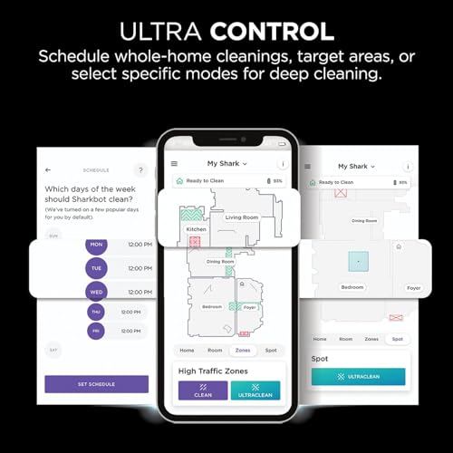 Shark AI Ultra Voice Control Robot Vacuum with Matrix Clean Navigation, Home Mapping, 60-Day Capacity, XL Self-Empty Base for Homes with Pets, Carpet & Hard Floors - Image 12