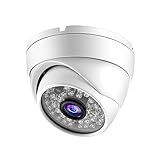 Full HD 1080P POE Security Camera, Indoor/Outdoor Waterproof Surveillance Dome IP Camera with ONVIF Clear Night Vision up to 65ft Motion Detection Email Photo Alert FTP Remote Viewing Camera