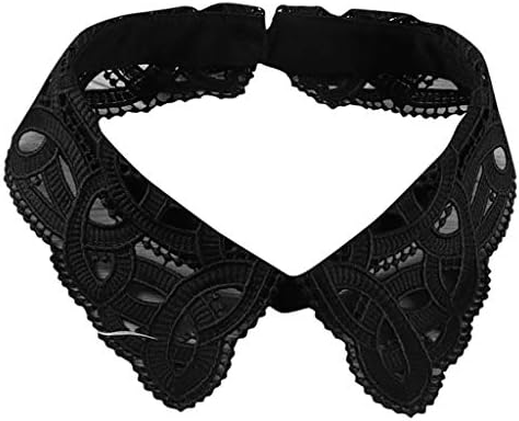 Vintage Elegant Women's Fake Half Shirt Detachable Blouse Collar with Hollow Out Design☺Retro Women Fake Flower Lace Fake False Lapel Neck Collar Blouse Pan Collar