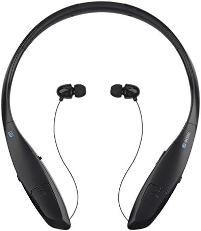 Neckband Bluetooth Headphones, Retractable Wireless Bluetooth Headset with Noise Cancelling Stereo Earbud,Sport Earphones Built in Mic for Bluetooth Enabled Devices (Black)