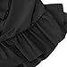 DUSISHIDAN Womens Swim Skirt, Ruffle Skirted Bottoms with Panty, Black Skort Swimsuits,Size XL