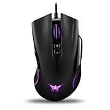 LinGear Gaming Mouse CW-10 Wired Ergonomic Gaming Mouse Optical Mouse USB Mice with Customizable DPI for Windows 98/ 2000/ ME/ NT / XP/ Win 7/ Win 8/ Win 10/ Mac OS and other OS, plug & play (Black)