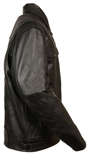 Milwaukee Leather Men's Pistol Pete Jacket (Black, X-Large) (JLK DOUBLE SIDE)