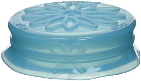Blossom Mason and Canning Jar Sipping and Drinking Lid Caps, Silicone, For Standard Size Mason Jars, 3.5-Inches; Blue; 1-Lid