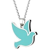 The Positive Christian Dove Necklace - Stainless Steel Religious Necklace - Holy Spirit Jewelry - Religious Jewelry Gift