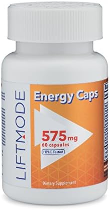 LiftMode Energy Booster Capsules - Rhodiola Rosea Extract, Yohimbine HCl, Caffeine, Barley Malt Extract, and Piperine - Vegetarian, Vegan, Non-GMO, Gluten Free - 60 Count