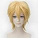 Flovex Short Straight Anime Cosplay Wigs Natural Sexy Costume Party Daily Hair (Blonde 3)