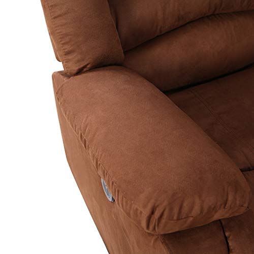 Modern Power Recliner with USB Charging Port - LCH Heavy Duty Microfiber Single Thicker Cushion Ergonomic Reclining Sofa Chair - Thumbnail 5