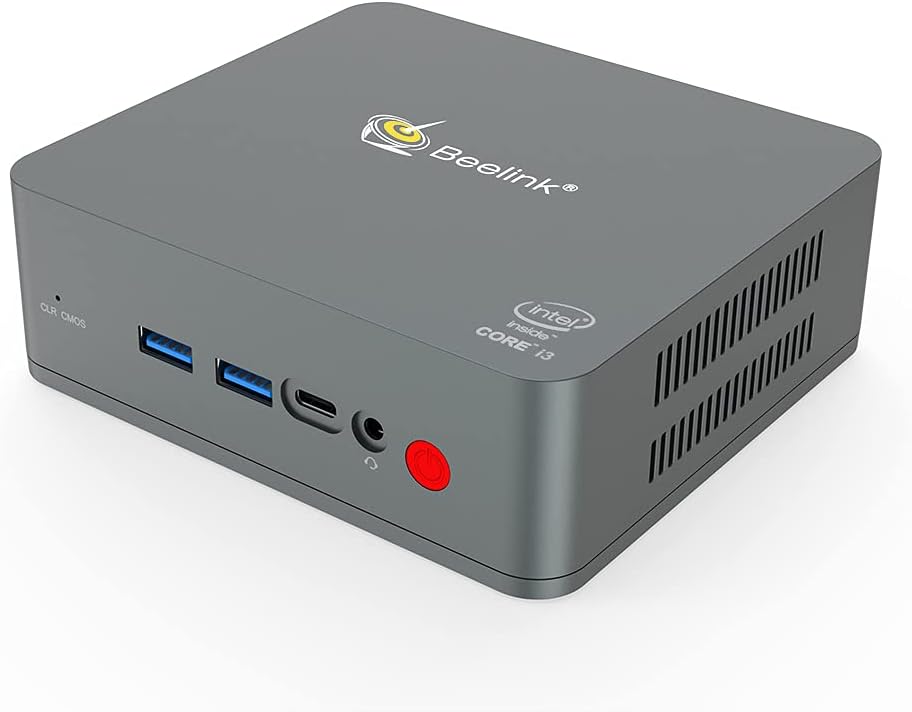 Beelink U55 Mini PC Windows 10 Core I3 Processor DDR3 8GB /256GB SSD Support Expandable Desktop PC with Intel HD Graphics Dual Display Gigabit Ethernet